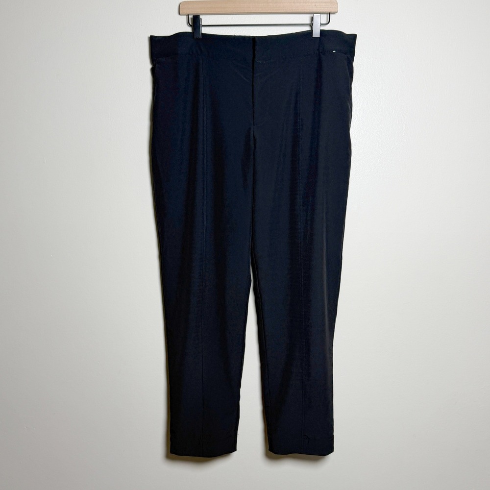 Mondetta Womens Pants 14 Black Performance Stretch Ankle Trousers